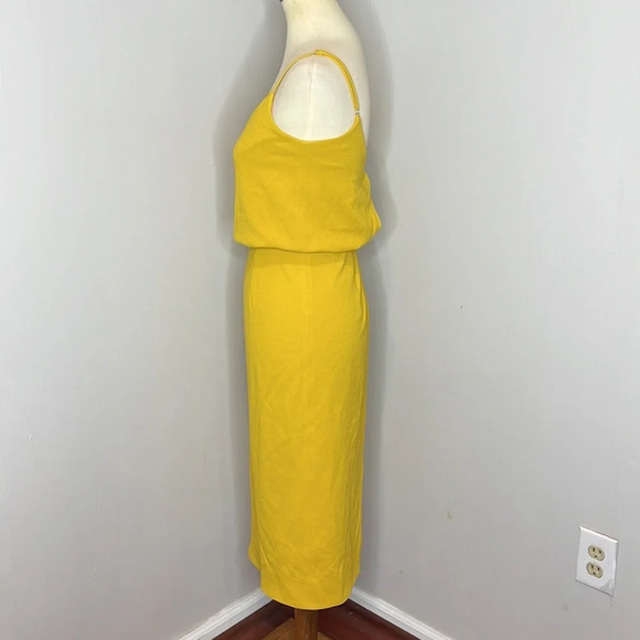 DRESS THE POPULATION Alondra Blouson Sheath Dress in Marigold Size X-Small‎ - Picture 5 of 12